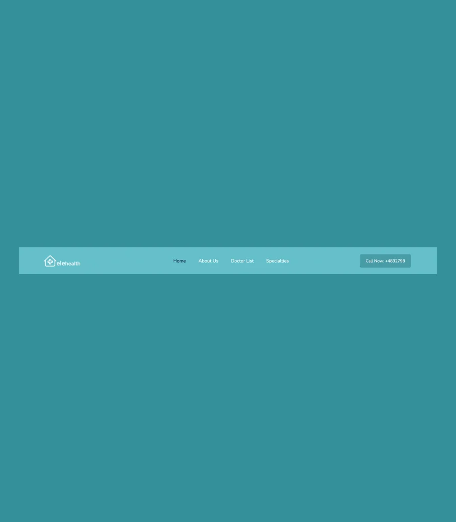EleHealth Header Section For Gutenberg