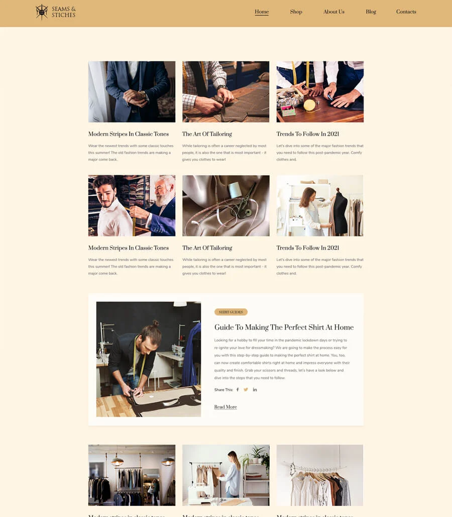 Seam & Stitches Blog Page