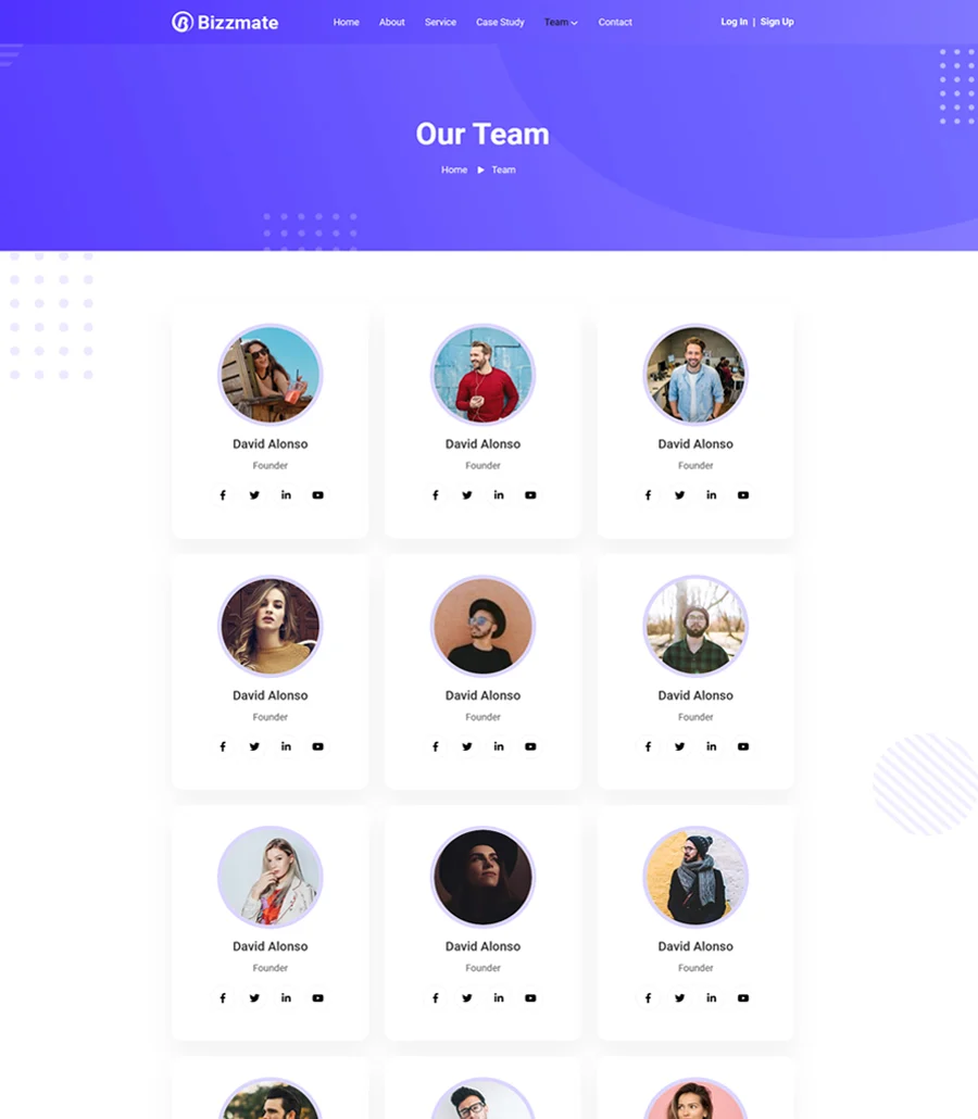 Bizzmate Team Page For Gutenberg