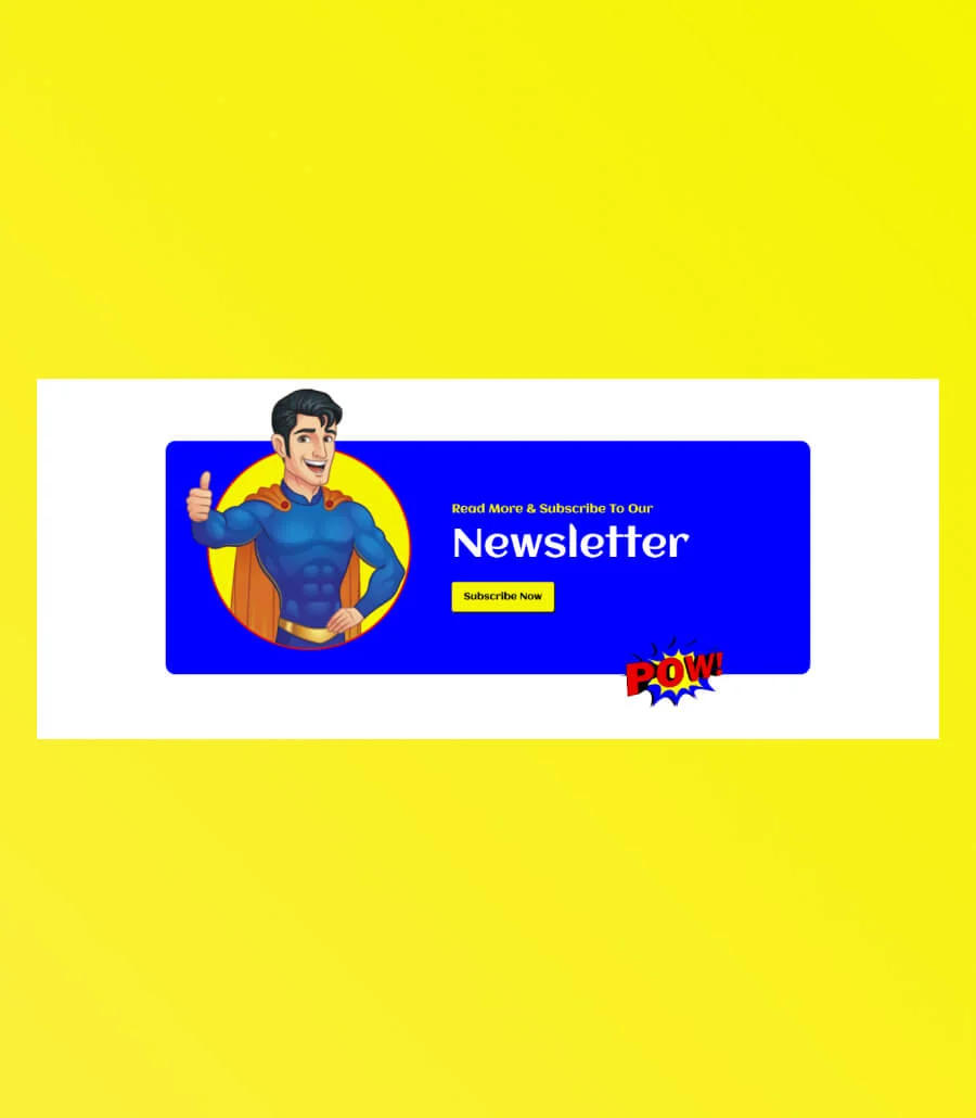 漫画动画Gutenberg网站模板_一键导入快速建站插图9-WP资源海 Zoomics Newsletter Section For Gutenberg