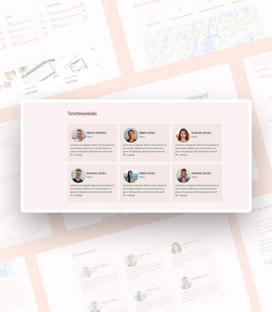 CV Yoda Testimonial Section For Gutenberg