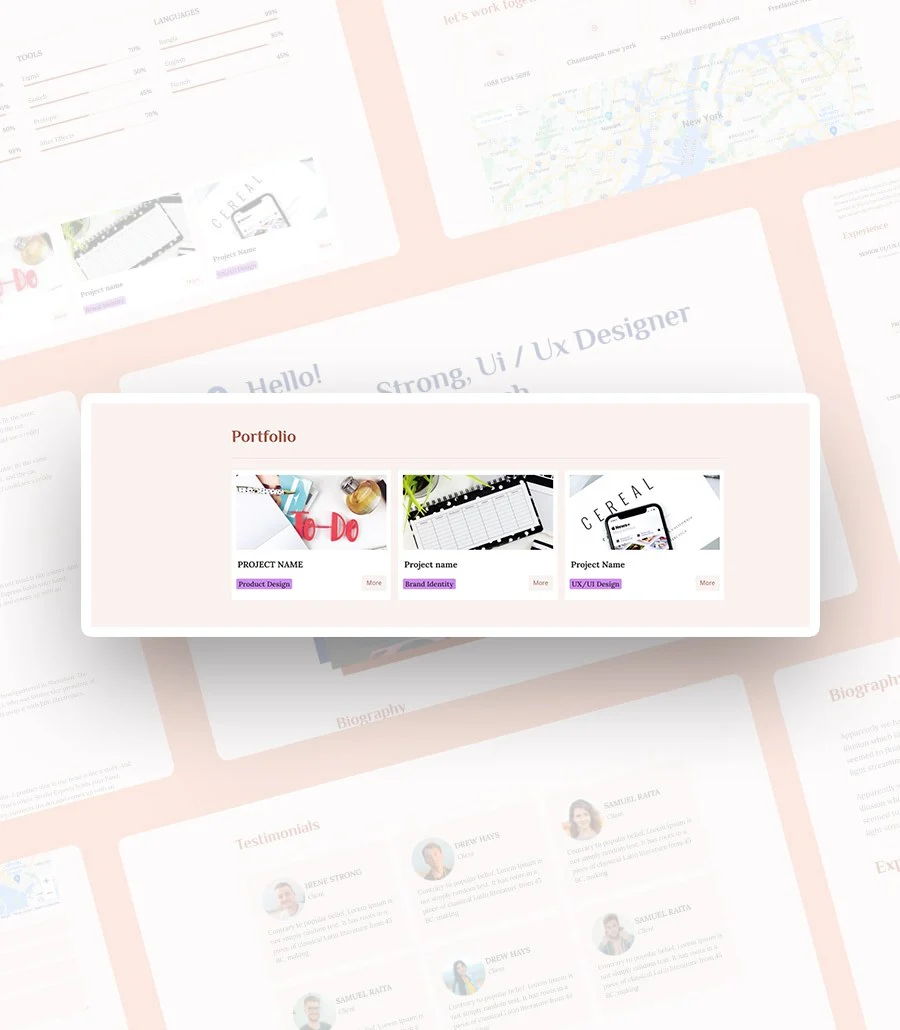 CV Yoda Portfolio Section For Gutenberg