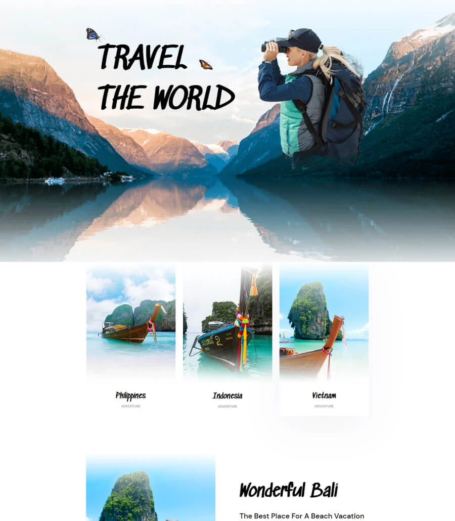 Wanderly Landing Page For Gutenberg