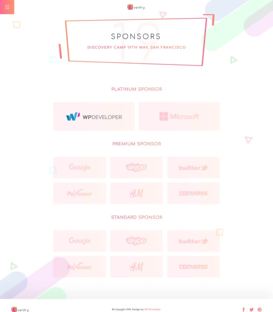 EventGree Event Template Sponsor Lite