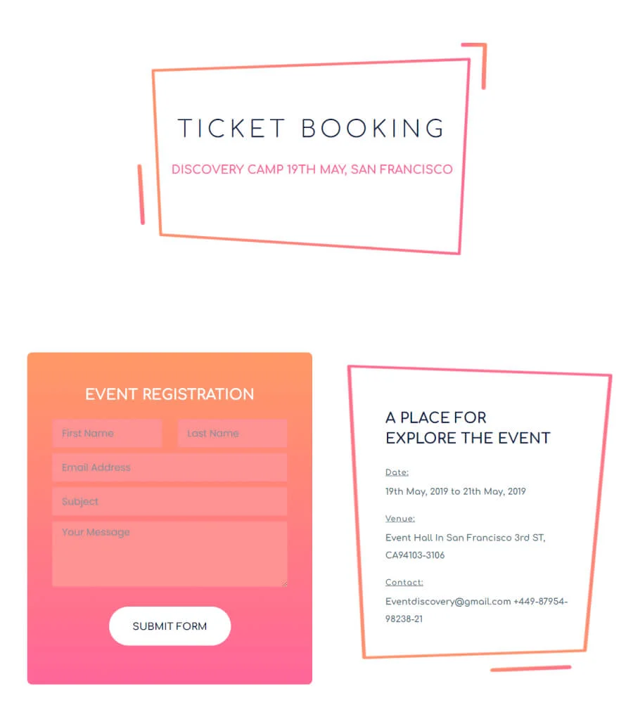 EventGree Ticket Booking Page Lite For Gutenberg