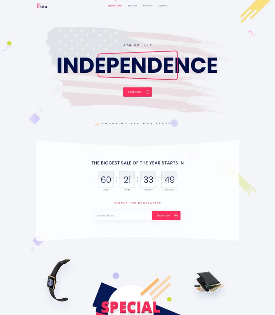 July4 Landing Page