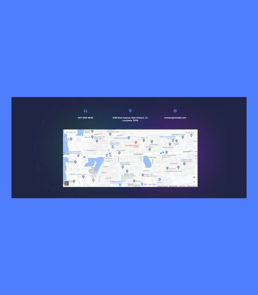 NFT项目Gutenberg网站模板_一键导入快速建站插图6-WP资源海 NFTVault Contact Info Section For Gutenberg