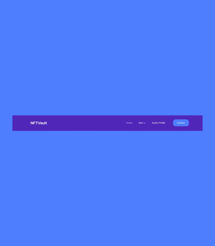 NFT项目Gutenberg网站模板_一键导入快速建站插图8-WP资源海 NFTVault Header Section For Gutenberg