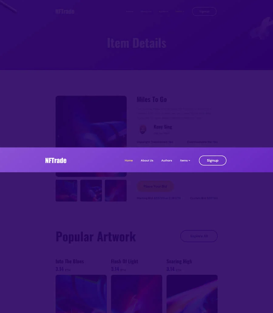 NFTrade Header