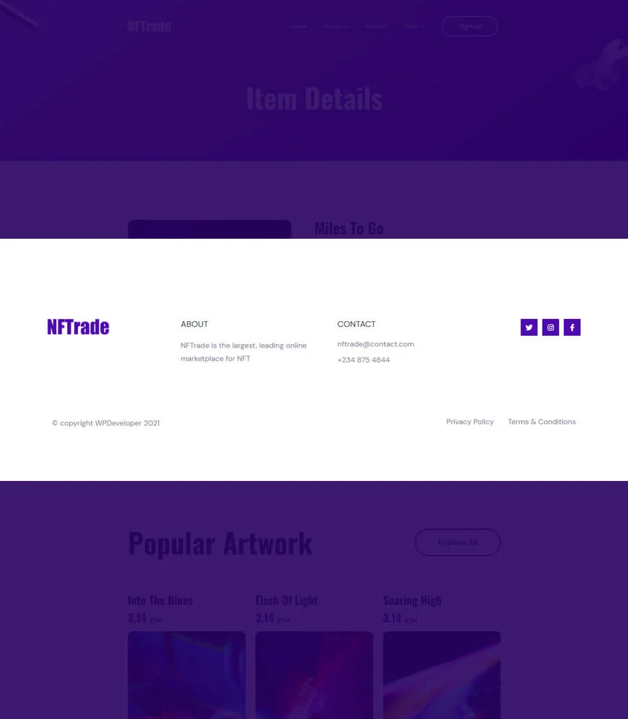 NFTrade Footer