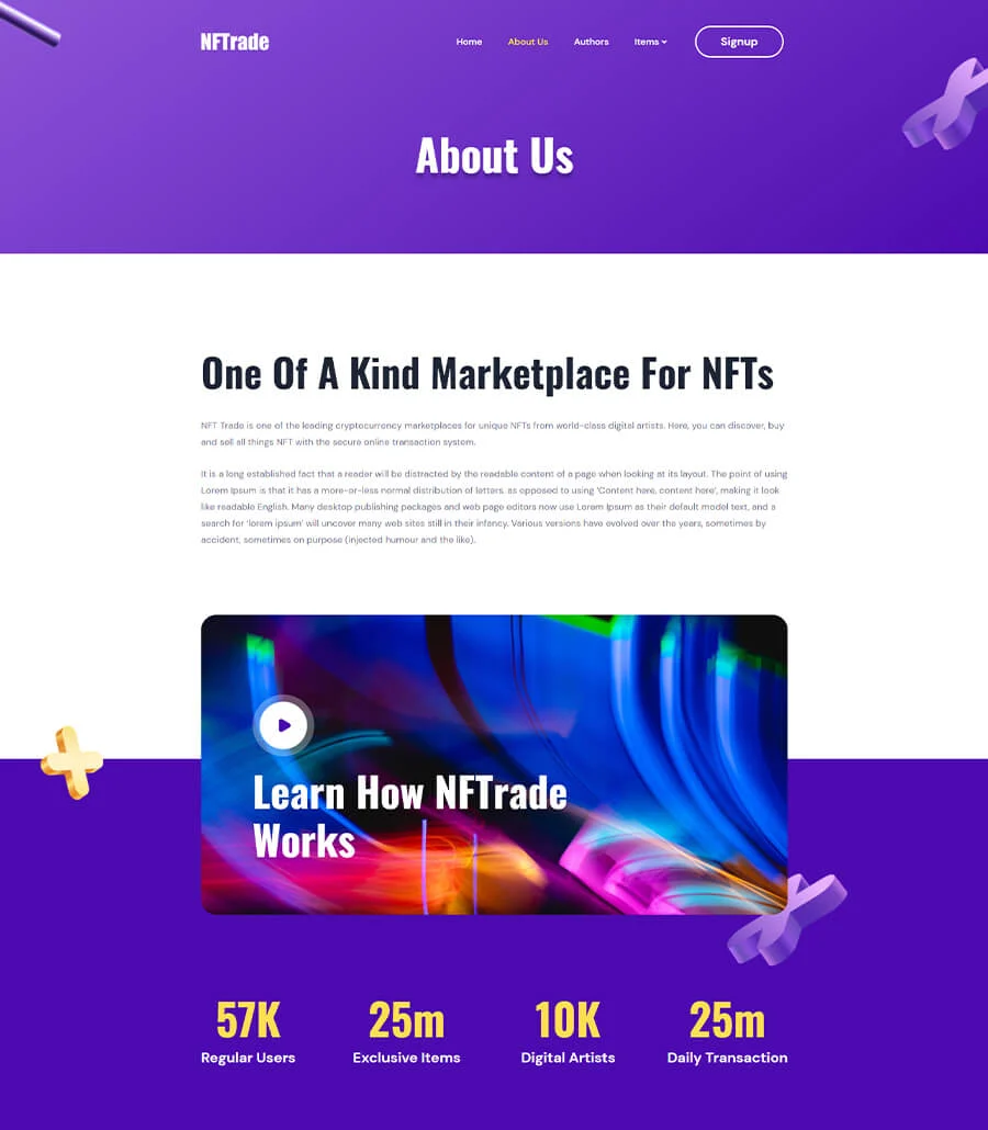 NFTrade About Page
