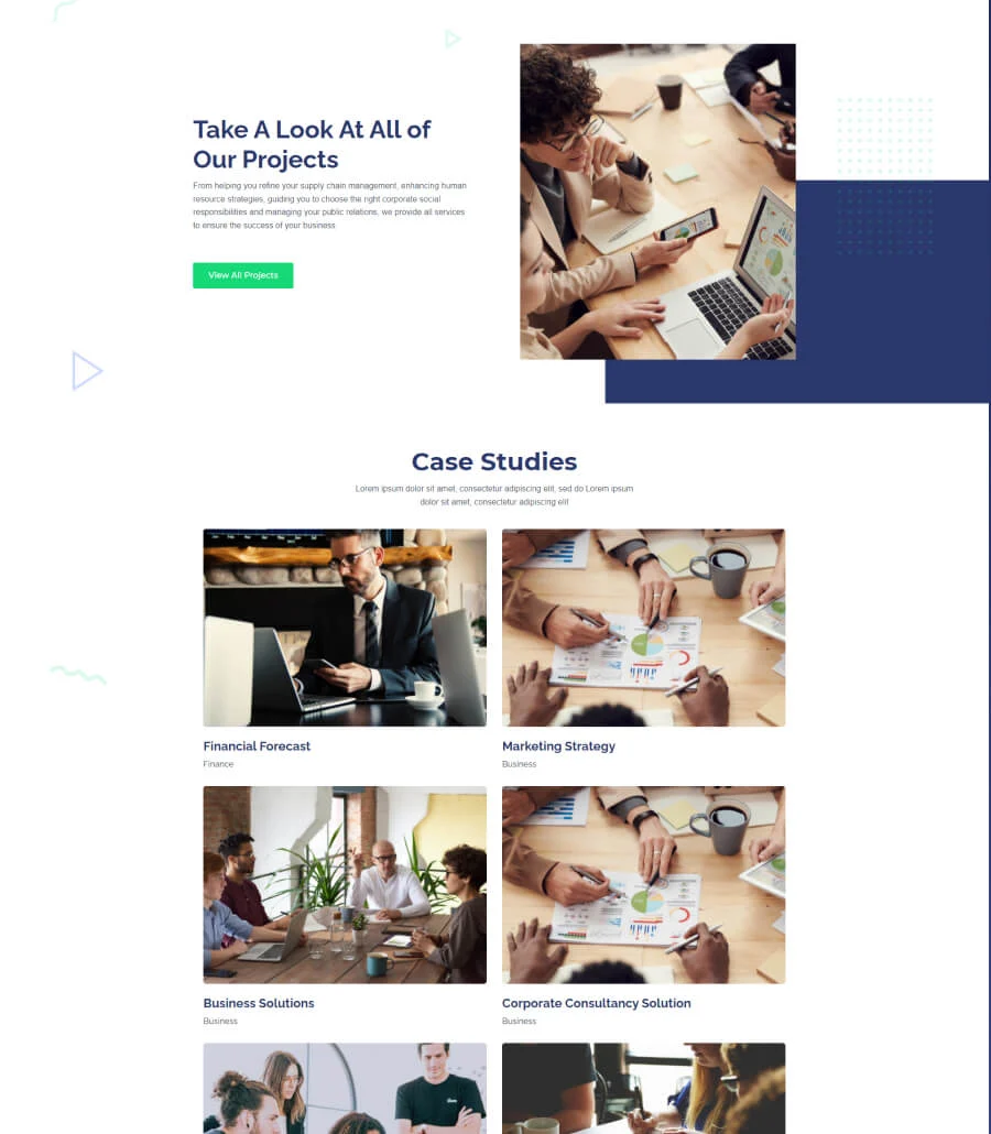 商业咨询Gutenberg网站模板_一键导入快速建站插图8-WP资源海 BusinessCube Portfolio Page For Gutenberg