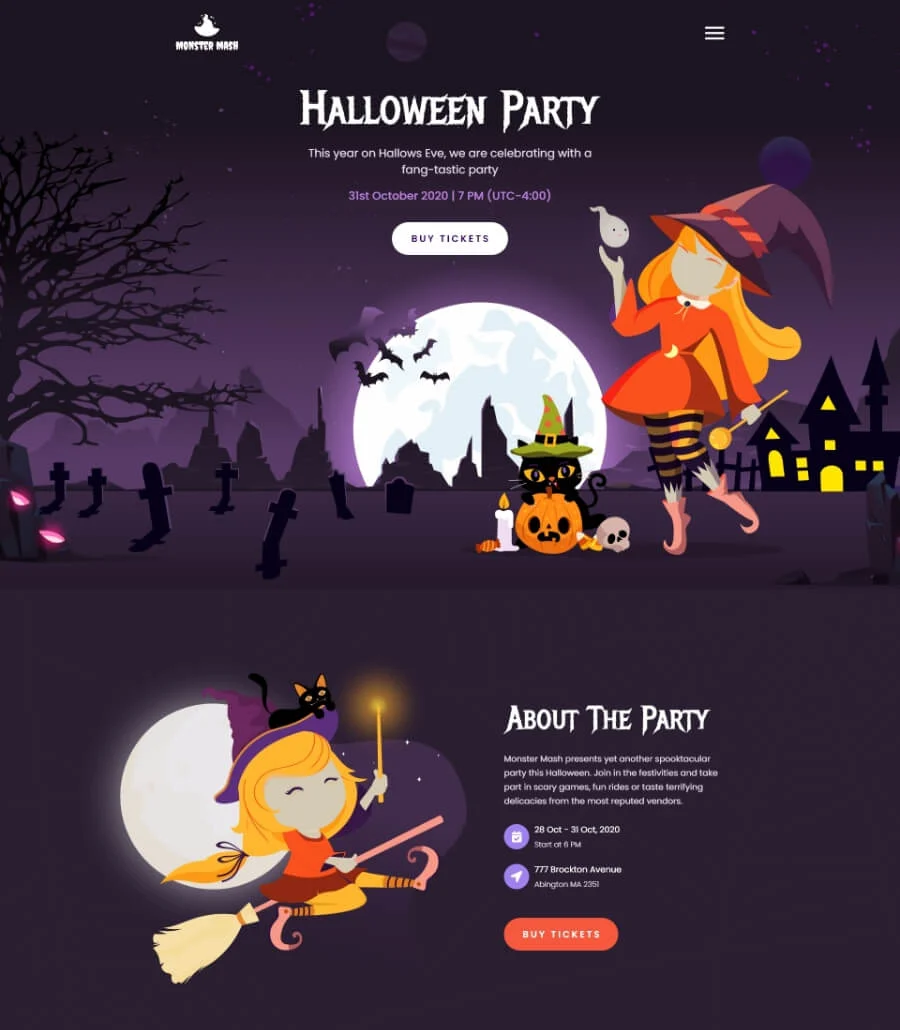 Monster Mash Halloween Party Template