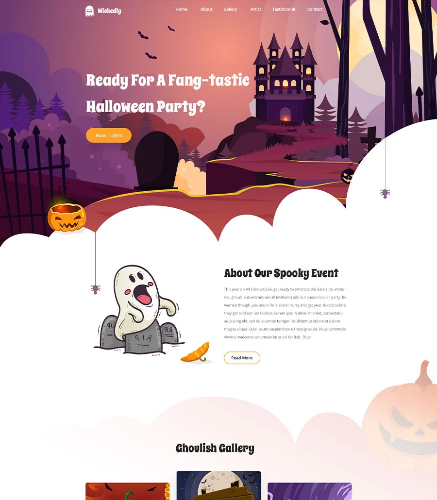Wickedly Halloween Party Template