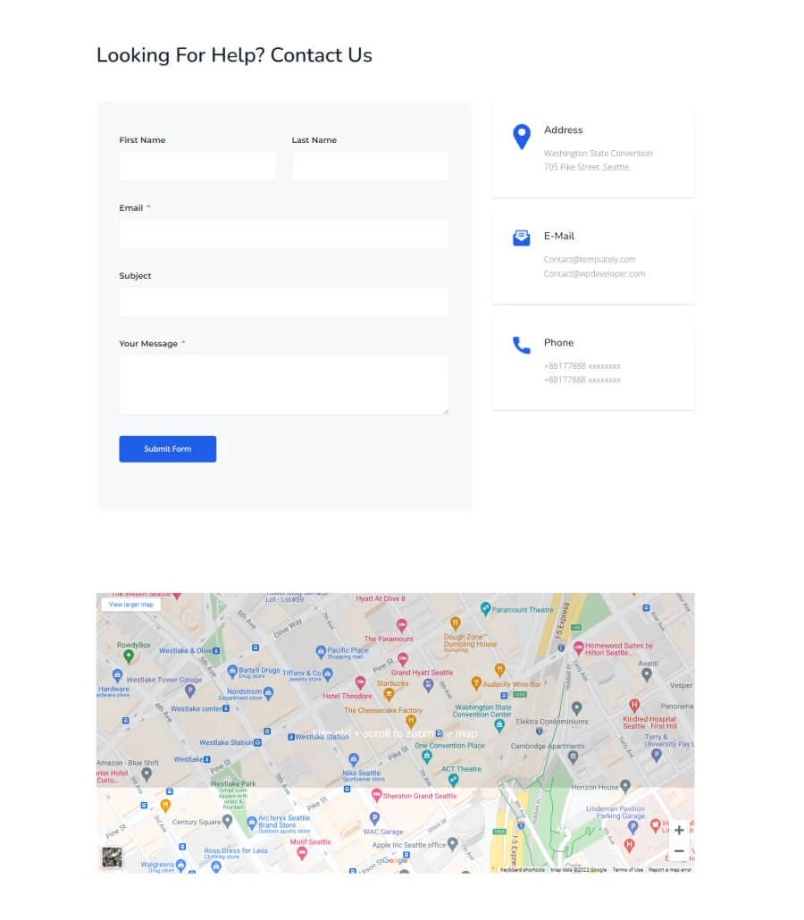 Holistic Wellness Contact Page For Gutenberg