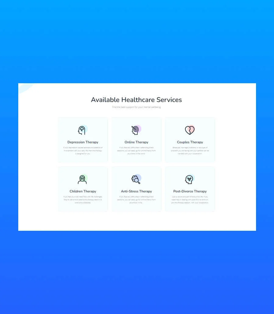Holistic Wellness Services Section For Gutenberg