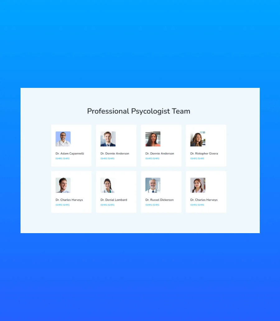 Holistic Wellness Team Section For Gutenberg