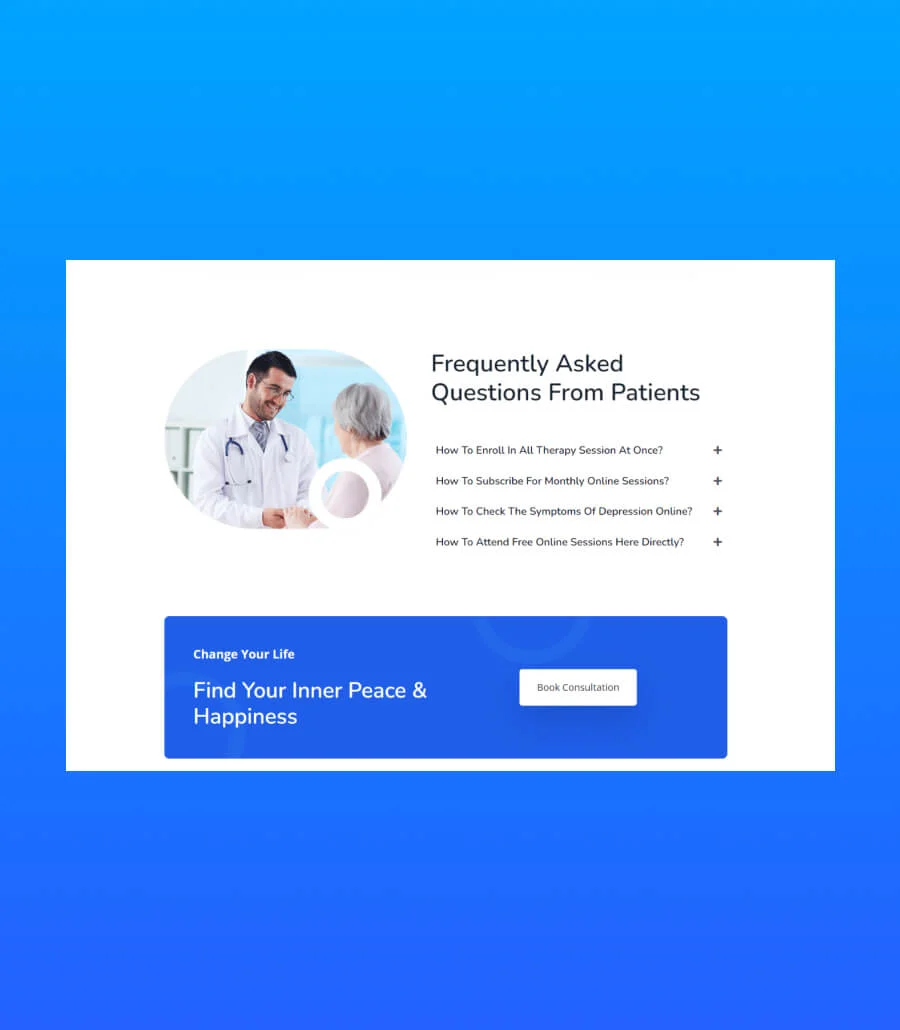 Holistic Wellness FAQ Section For Gutenberg