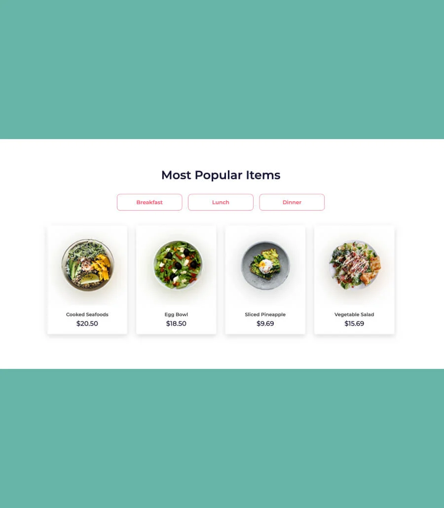 Food Express Popular Items Section For Gutenberg