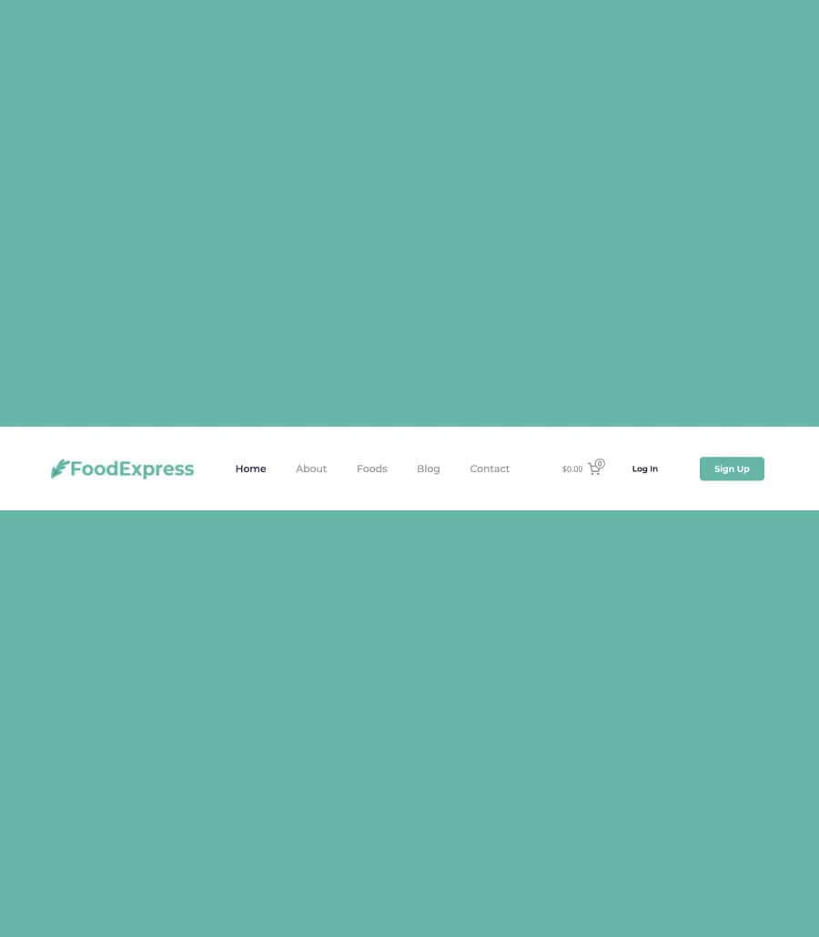 Food Express Header Section For Gutenberg