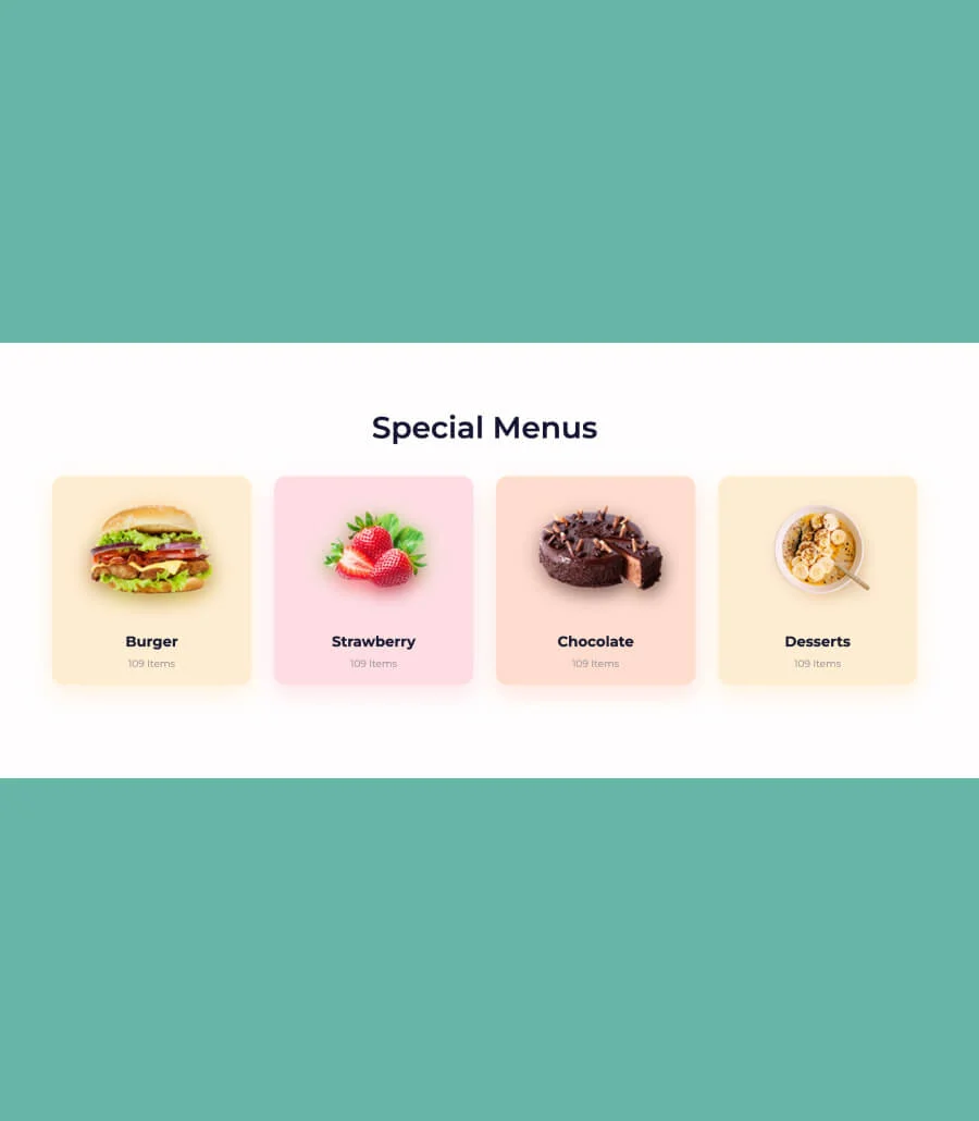 Food Express Menu Categories Section For Gutenberg
