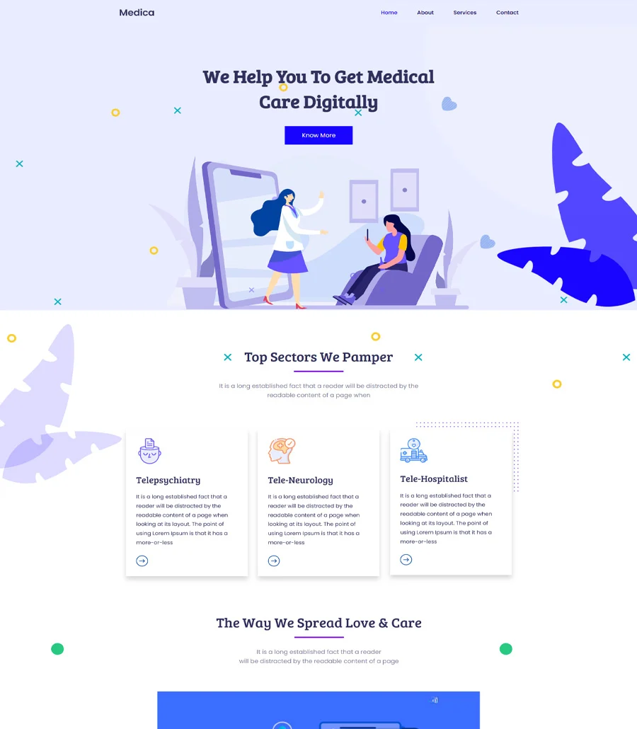 医疗网站方案Gutenberg网站模板_一键导入快速建站插图1-WP资源海 Medica Home Page For Gutenberg