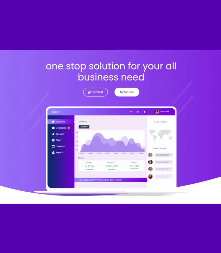 SaaS Starter Hero Section For Gutenberg