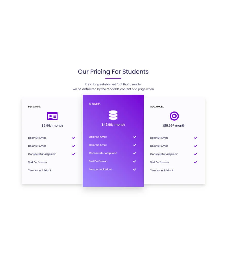 SaaS Starter Student Pricing Section For Gutenberg