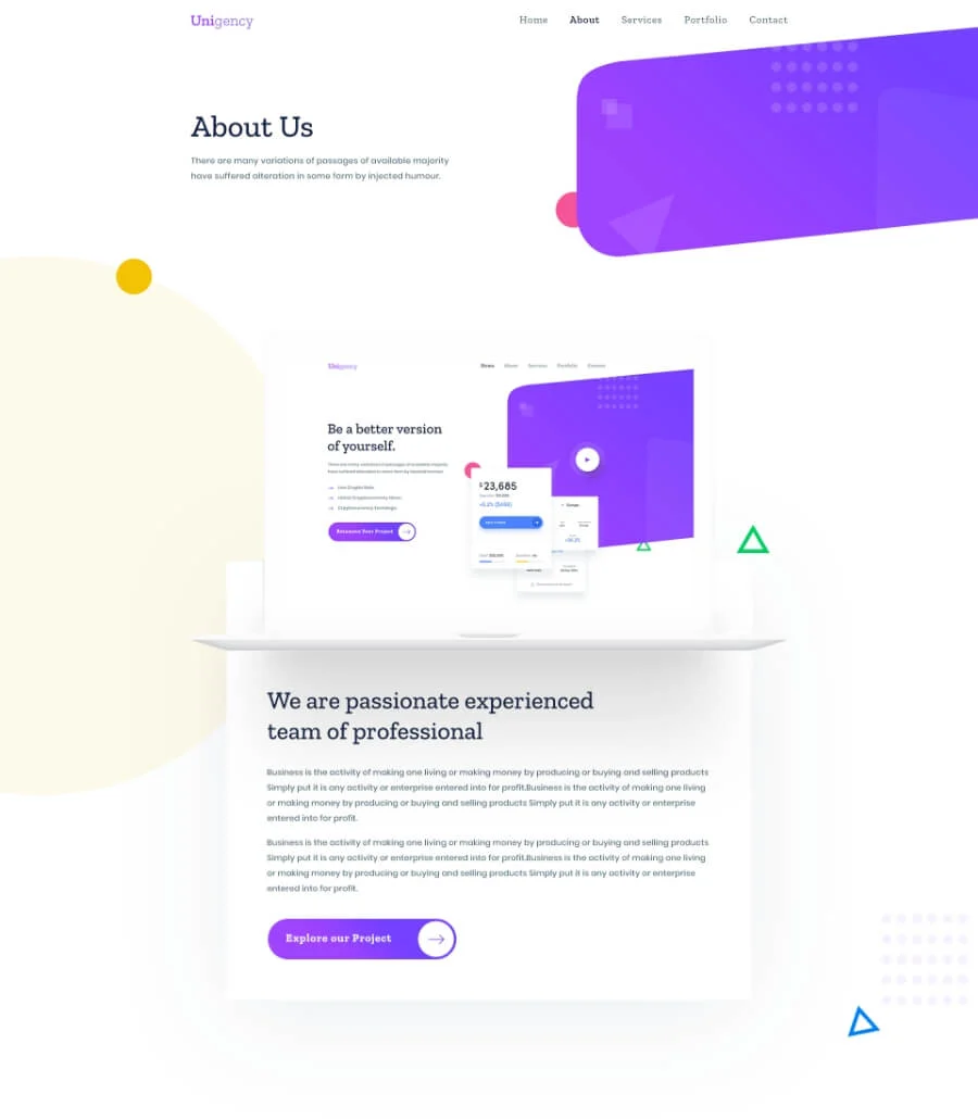 Unigency Agency Template About