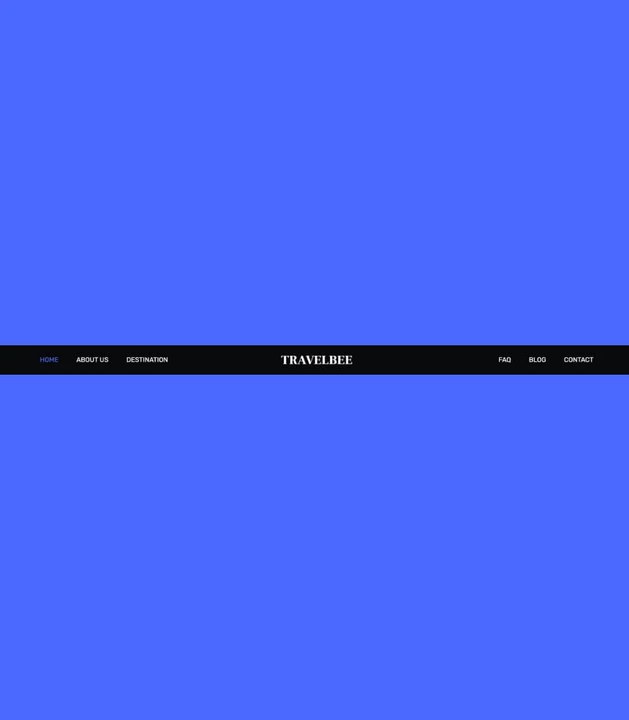 旅行博客Gutenberg网站模板_一键导入快速建站插图12-WP资源海 TravelBee Header Section For Gutenberg