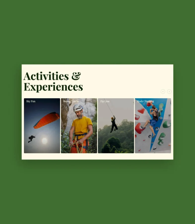 生态旅游Gutenberg网站模板_一键导入快速建站插图11-WP资源海 Naturexplo Activities Section for Gutenberg