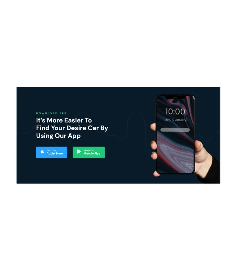Speedy Rentals Download App Section