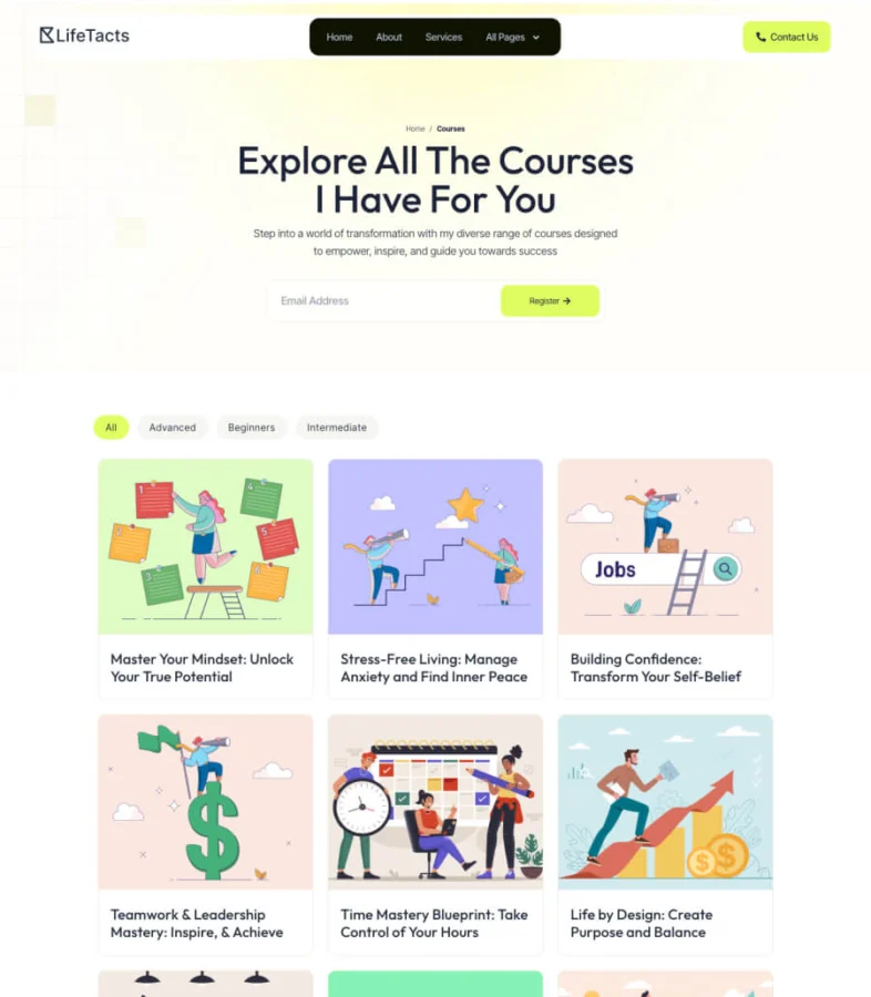 LifeTacts Course Page