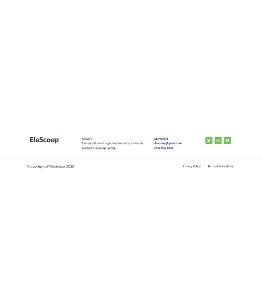 冰激凌店Elementor网站模板_一键导入快速建站插图10-WP资源海 EleScoop Footer Section