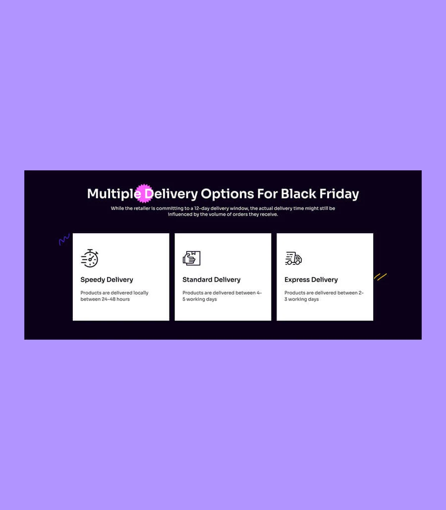 BlackMania Black Friday Features Section For Gutenberg