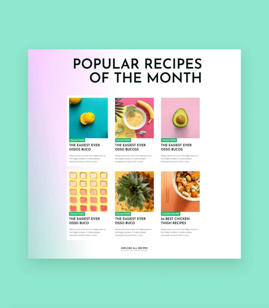 Frutto Popular Recipe Section For Gutenberg
