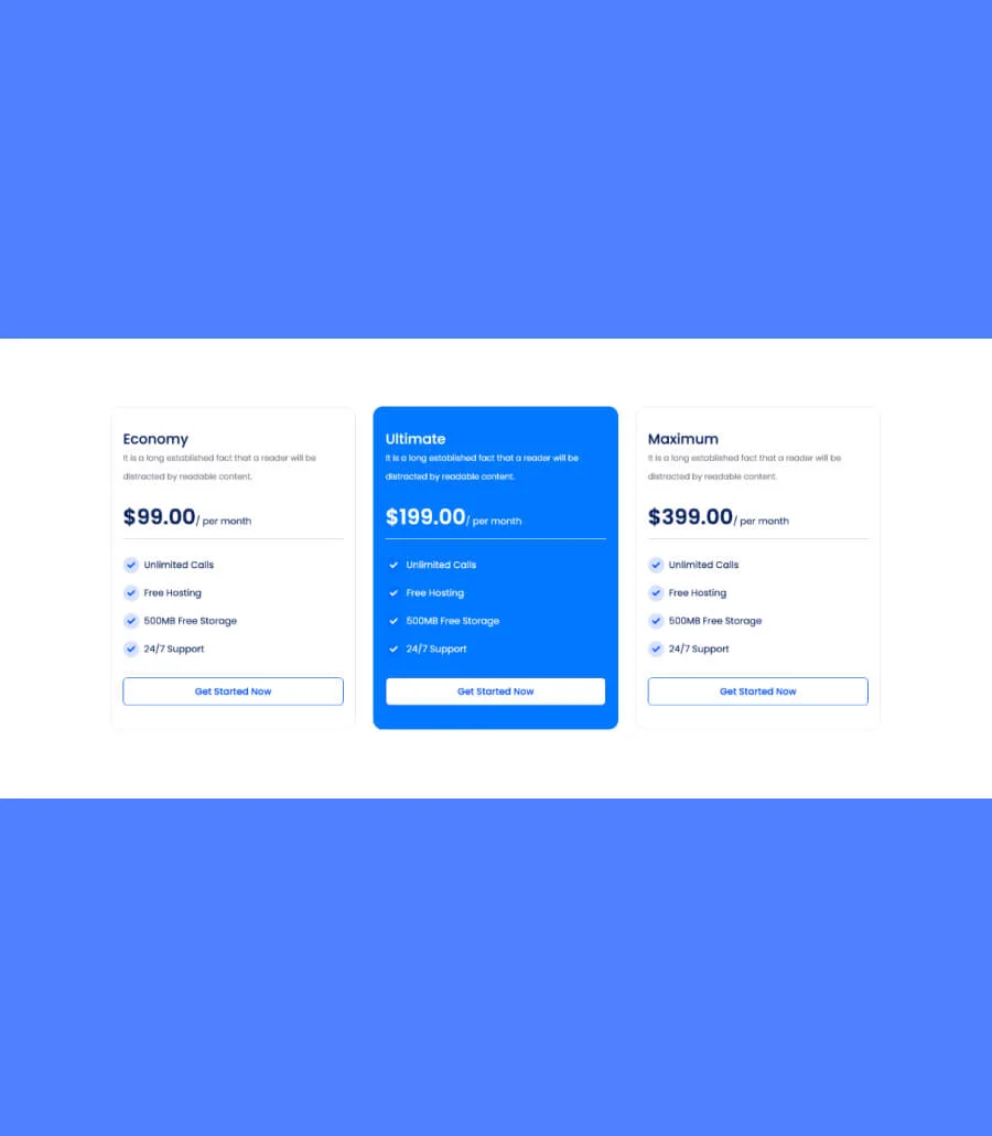 D-Care Pricing Section For Gutenberg