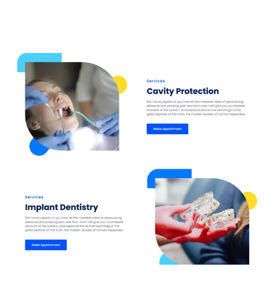 D-Care Service Info Section For Gutenberg