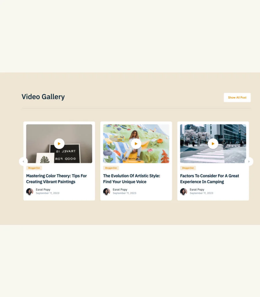 博客Elementor网站模板_一键导入快速建站插图8-WP资源海 BloggerZen Post Slider Section