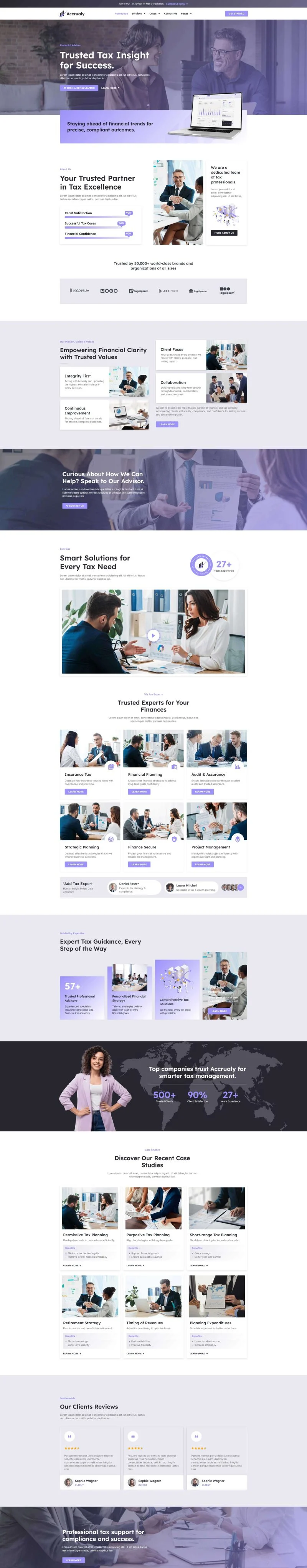 服务/咨询 Elementor 模板首页预览