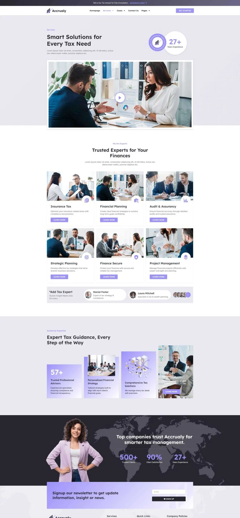服务/咨询 Elementor 模板服务页面预览