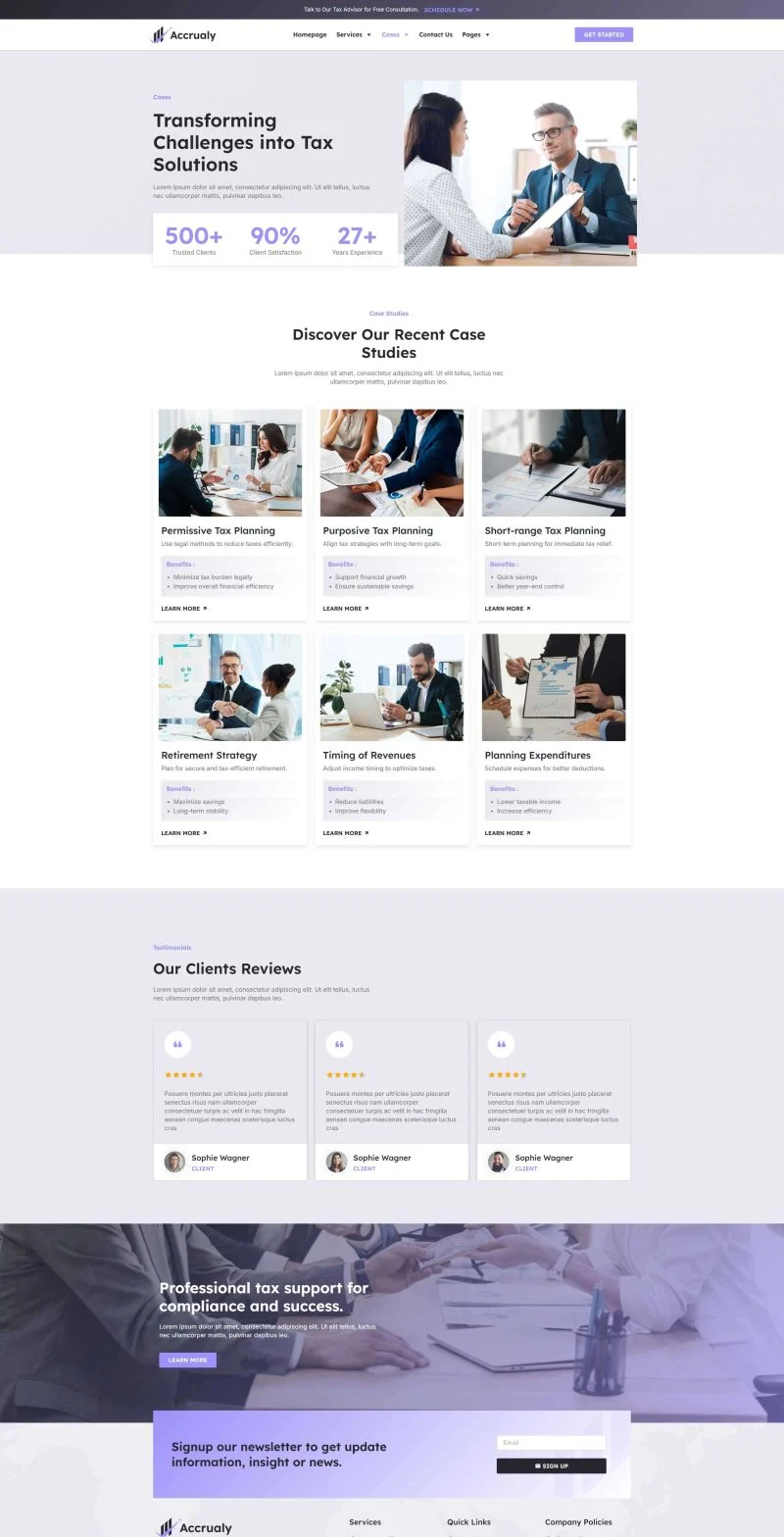 服务/咨询 Elementor 模板案例预览