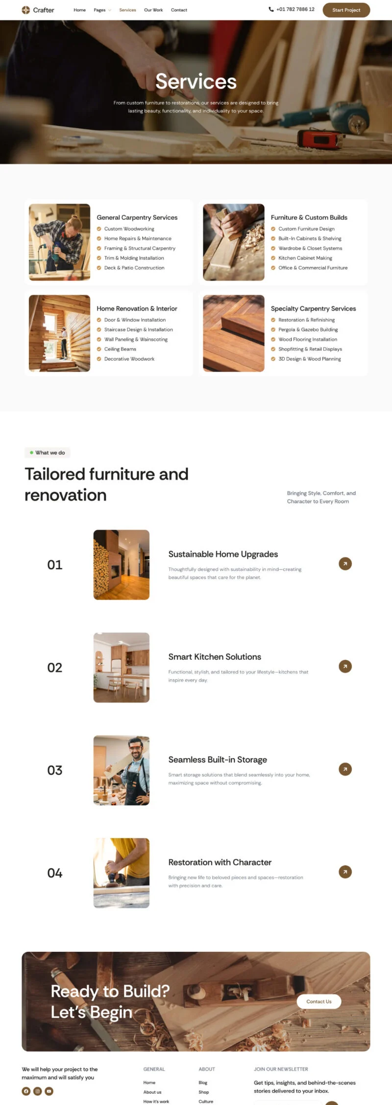木匠Elementor网站模板_一键导入快速建站插图2-WP资源海 制造业 Elementor 模板服务页面预览