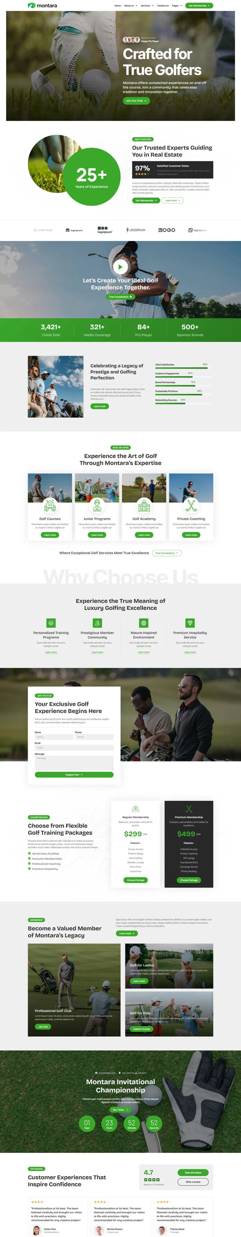 运动/健身 Elementor 模板首页预览