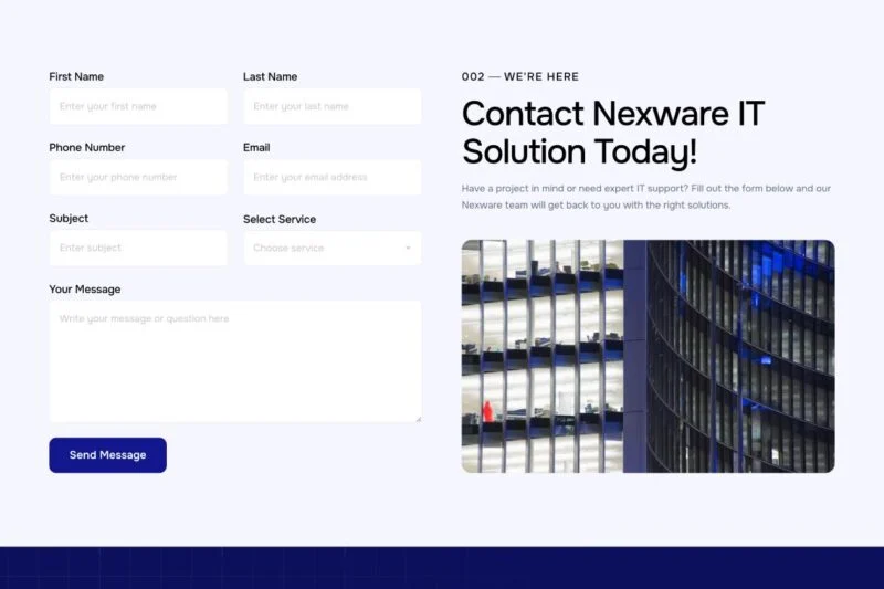 AI网络安全服务Elementor网站模板_一键导入快速建站插图7-WP资源海 IT互联网 Elementor 模板联系表单预览