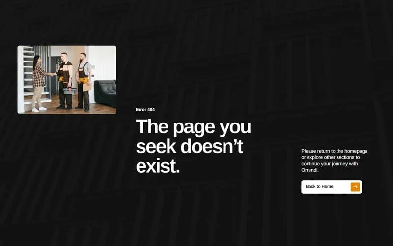 高端室内设计Elementor网站模板_一键导入快速建站插图2-WP资源海 艺术/设计 Elementor 模板错误页面预览