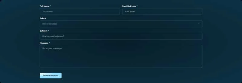 互联网科技服务Elementor网站模板_一键导入快速建站插图3-WP资源海 IT互联网 Elementor 模板表单预览