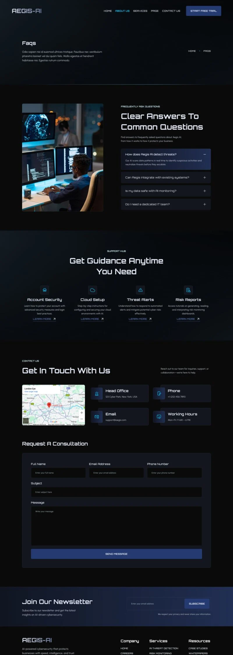 AI Elementor 模板常见问题预览