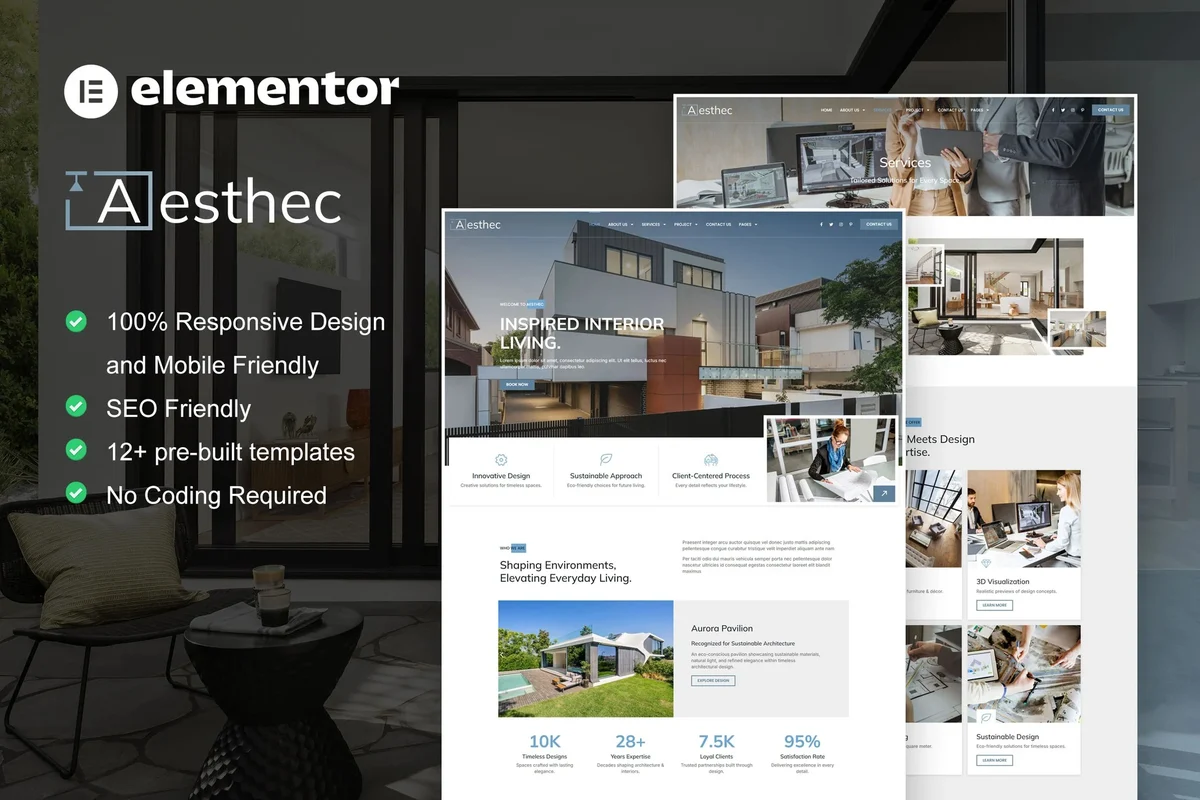建筑设计Elementor网站模板_一键导入快速建站插图-WP资源海 艺术/设计 Elementor 网站模板封面