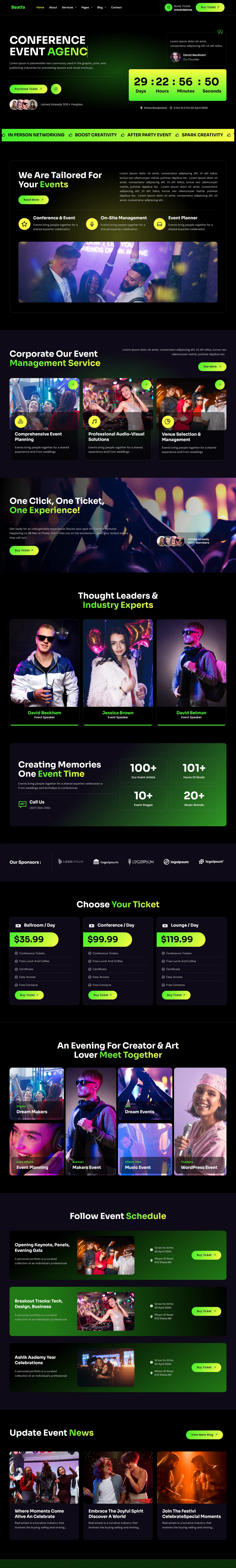会务Elementor网站模板_一键导入快速建站插图1-WP资源海 会议/展览 Elementor 模板首页预览
